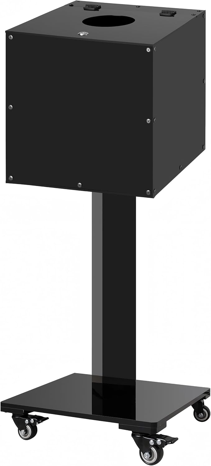 Large Acrylic Raffle Ticket Box with Slot, Versatile Suggestion/Donation/Offering Collection Boxes with Stand for Drawings, Voting, Ballots, Charity, Feedback, Event, Outdoor, Indoor