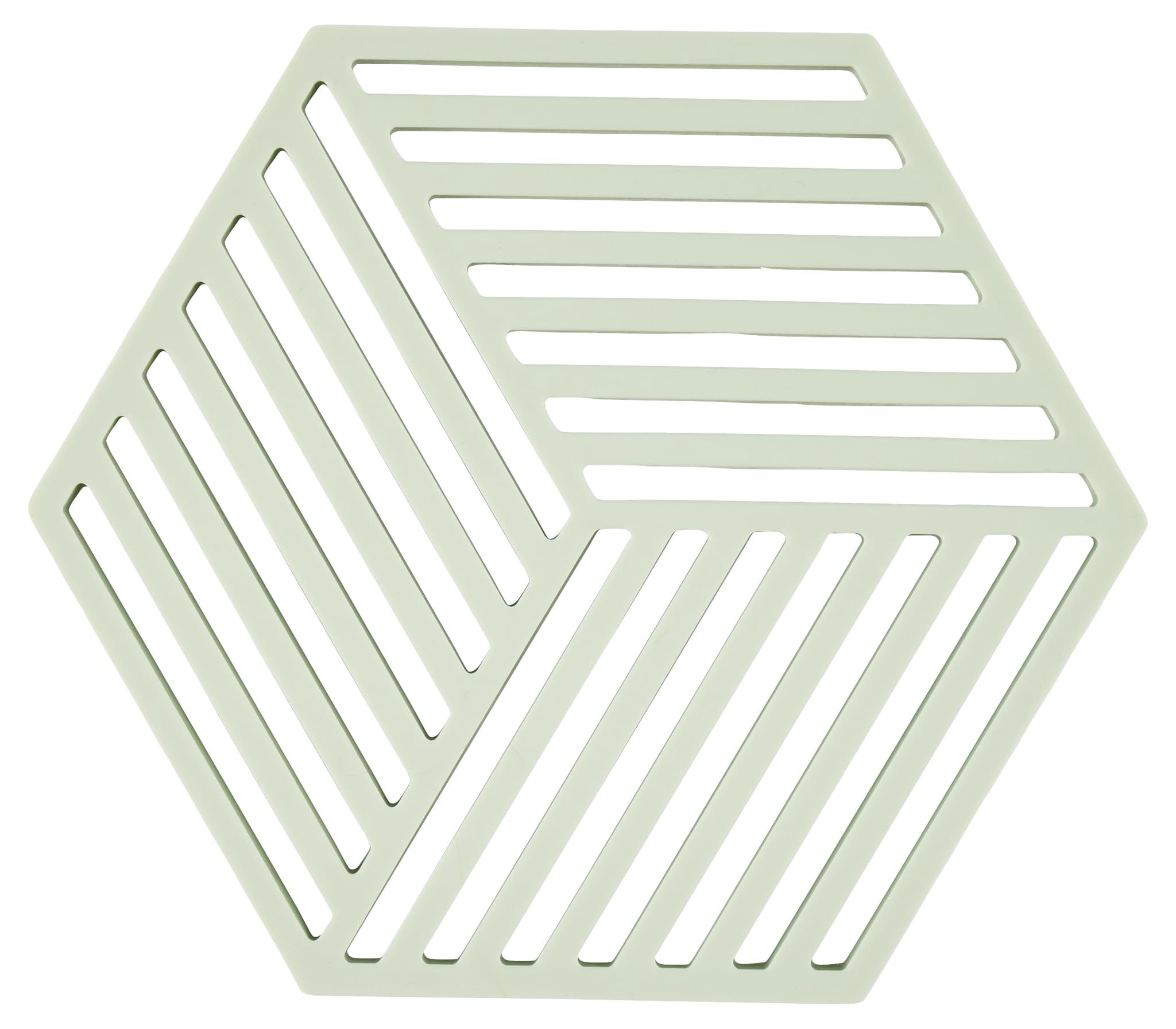 Zone Denmark Hexagon Topfuntersetzer Hitzebeständig, Silikon Untersetzer, Praktische und Dekorative Topf-Untersetzer, Spülmaschinenfest, 16 x 14 cm, Mint