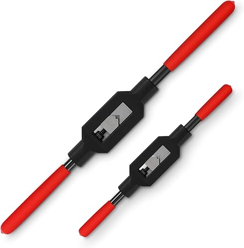 2 piezas de llave de grifo ajustable, mango de grifo, mango de trinquete para escariador de grifo, herramienta de mano (316"-12", 116"-38")