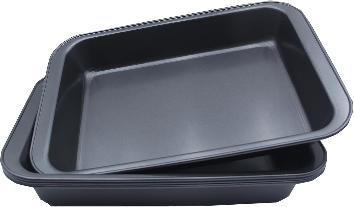 4 Pack Baking Pan, Rectangle Carbon Steel Cake Pan, 12.6 x 8.6 Inch Heavy Duty Nonstick Deep Oven Cookie Sheet Tray for Brownies, Lasagna, Sheet Cakes, Roasting Vegetables, BPA Free