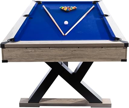 7 FT Professional Billiard Table for Home & Game Room, K-Leg Pool Table