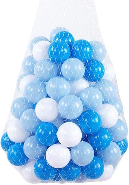 Yinuoday 100pcs Ocean Balls, Pit Balls Soft Plastic Phthalate Free BPA Free Plastic Play Balls for Kids with Reusable and Durable Storage Mesh Bag
