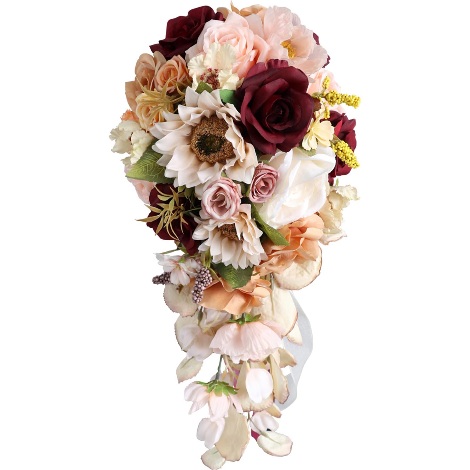 carotoe Bouquets Artificial Flower Arrangement Artificial Bouquets for Wedding Centerpieces Ceremony Anniversary Bridal Bouquet