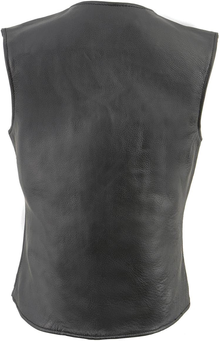 Milwaukee Leather Premium Motorcycle Biker Rider Leather Vest for Women |LKL|ML|MLL|SH - 4X-Large