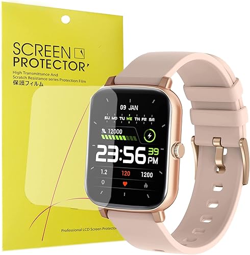 Lamshaw - Protector de pantalla de reloj inteligente MVEFOIT, película transparente de TPU de cobertura completa compatible con reloj inteligente