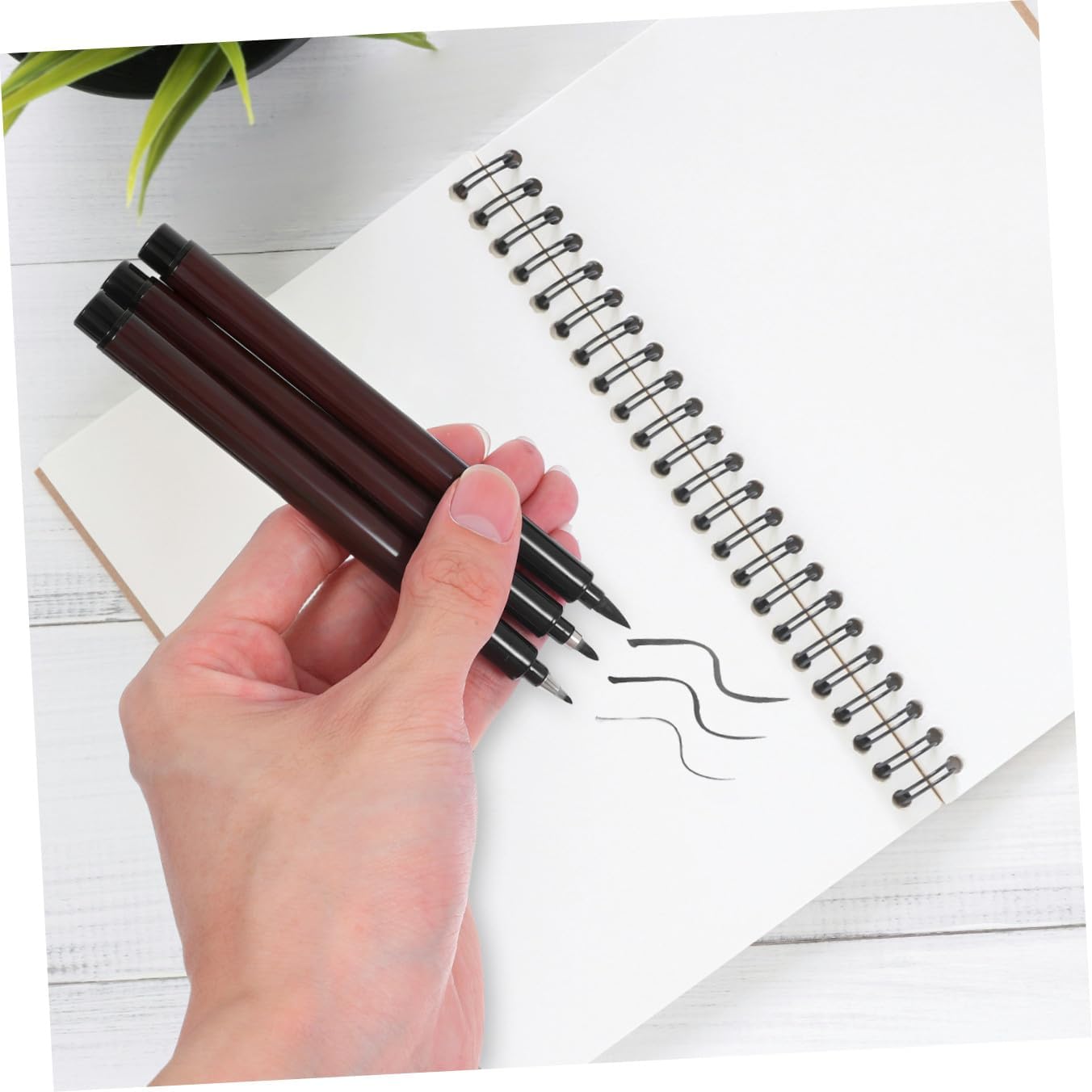 ARTIBETTER 6pcs Chinese Calligraphy Brushes Professional Water Ink Painting Pens for Beginners Artists Writing Tools for Calligraphy Drawing for Office Use