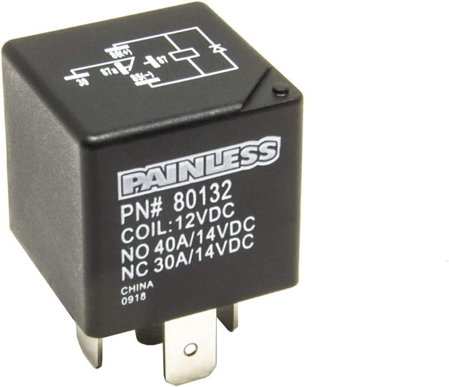 Painless 80132 Single Pole, Double Throw Relay, 40 Amp