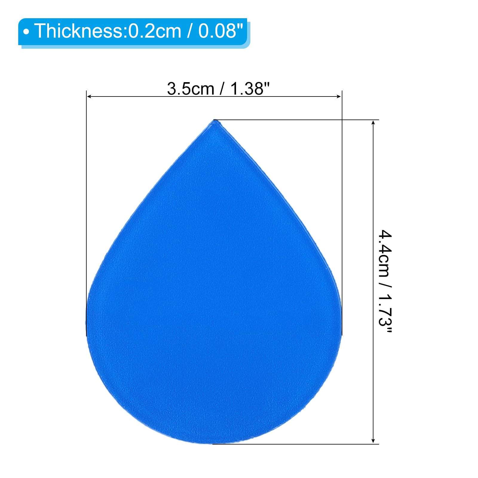 PATIKIL Self Stick Hot and Cold Water Label, 3 works/6 Pack Acrylic Drop Shape Sticker Signs for Faucets Sinks Red/Blue - Image 2