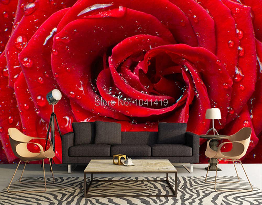 Papier peint romantique rose rouge une ambiance chaleureuse