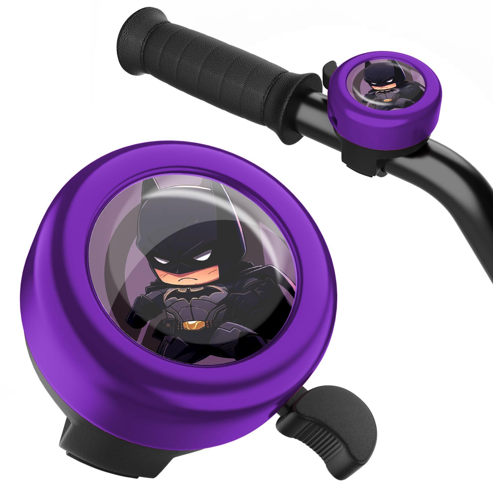 Bicycle Bike Bell for Kids - Cute Cartoon Bicycle Bell Aluminum Bike Bell with Loud Clear Sound - Universal Fit for Bikes and Scooters,Bike Accessories for Kids Girls Boys Adults, Purple-BFX