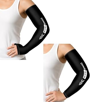 Comfitech Wrist and Arm Ice Pack Wrap & Full Arm Ice Pack Wrap for Pitchers, Extended-Length Flexible Ice Sleeve for Tennis Elbow, Forearm