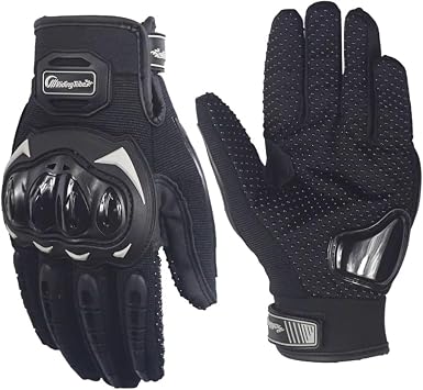 Motorcu eldiveni Kemik Korumalı Siyah Dokunmatik Özellikli Unisex Motosiklet Eldiveni MR-G1