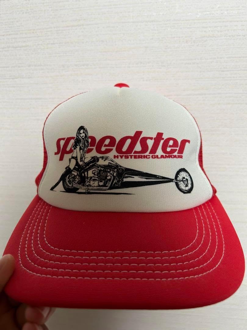 HYSTERIC GLAMOR speedster メッシュキャップ 赤 SPEEDSTER メッシュ