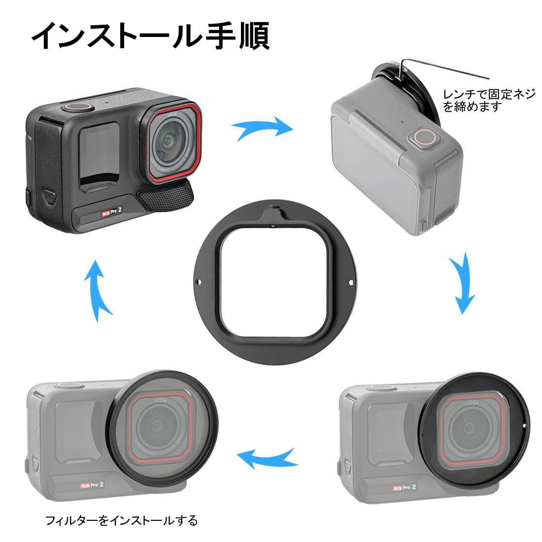 Amazon | PULUZ Insta360 Ace Pro 2用 52mm UVレンズフィルター 
