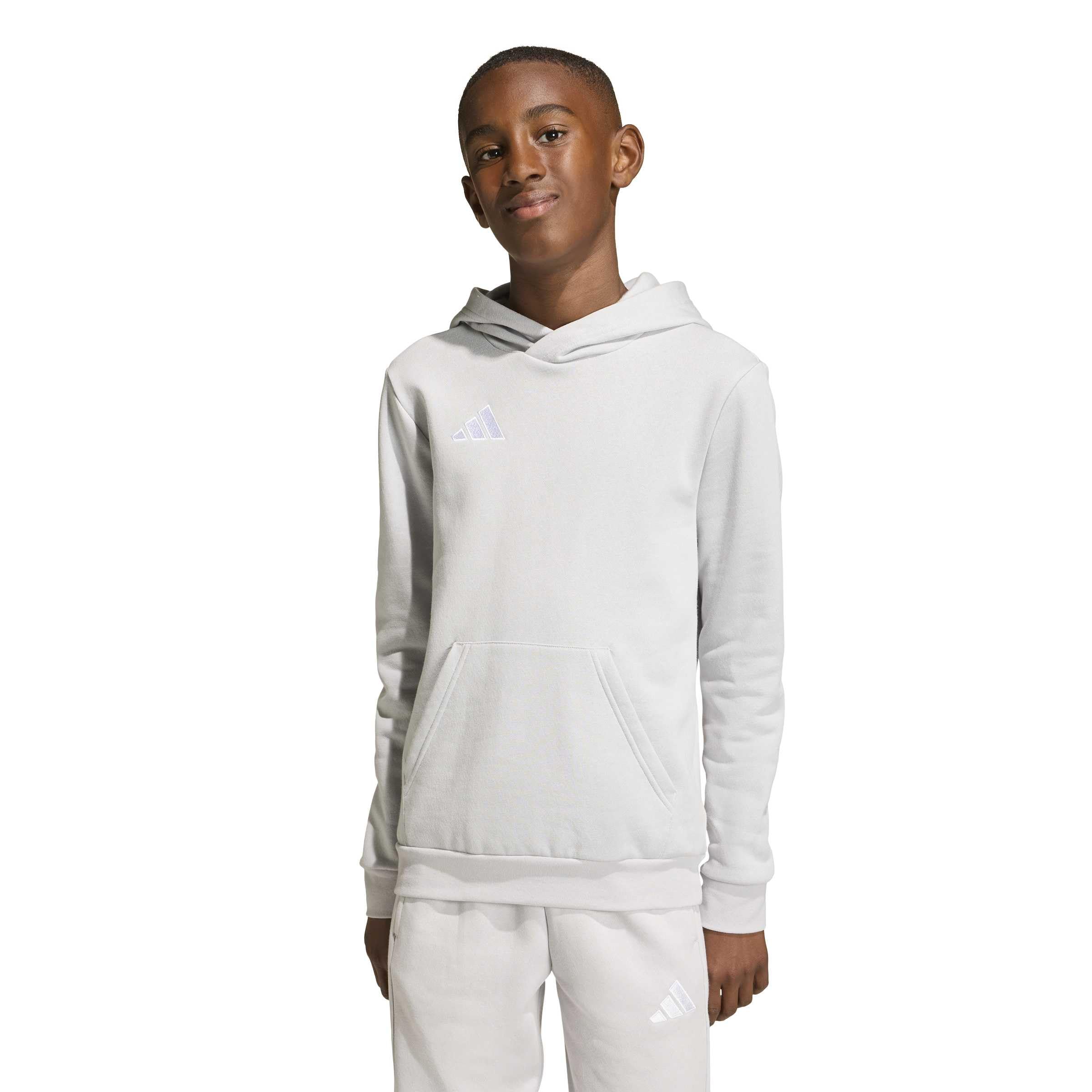 Adidas Junior Football Entrada 26 Hoody - Grey
