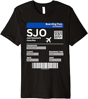 Boarding Ticket Costa Rica Airport Vacation Costa Rica Premium T-Shirt