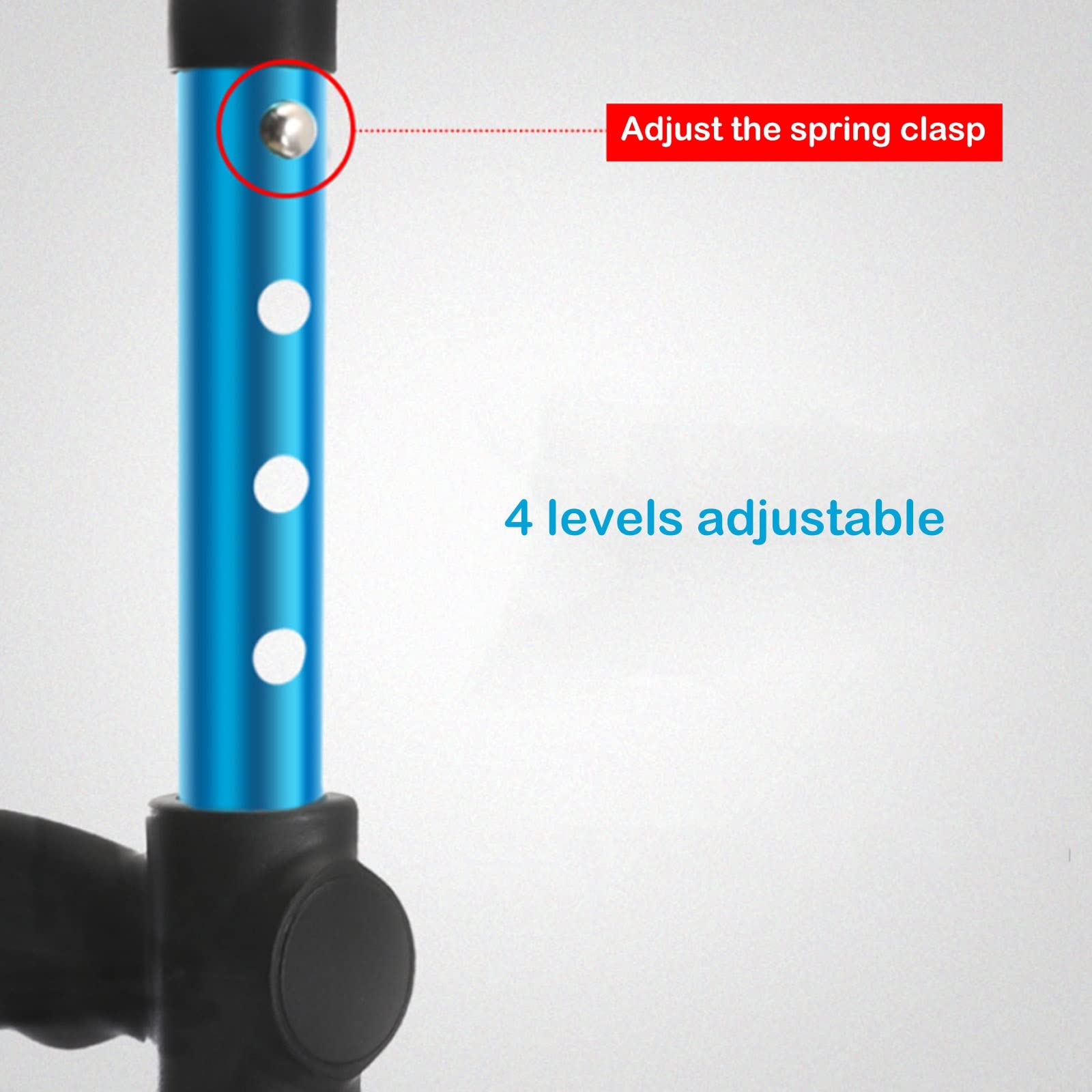 Muletas Ergonómicas para Antebrazo, Muletas de Aluminio Regulables en Altura, Muletas para Codo Azul, Bastones Plegables