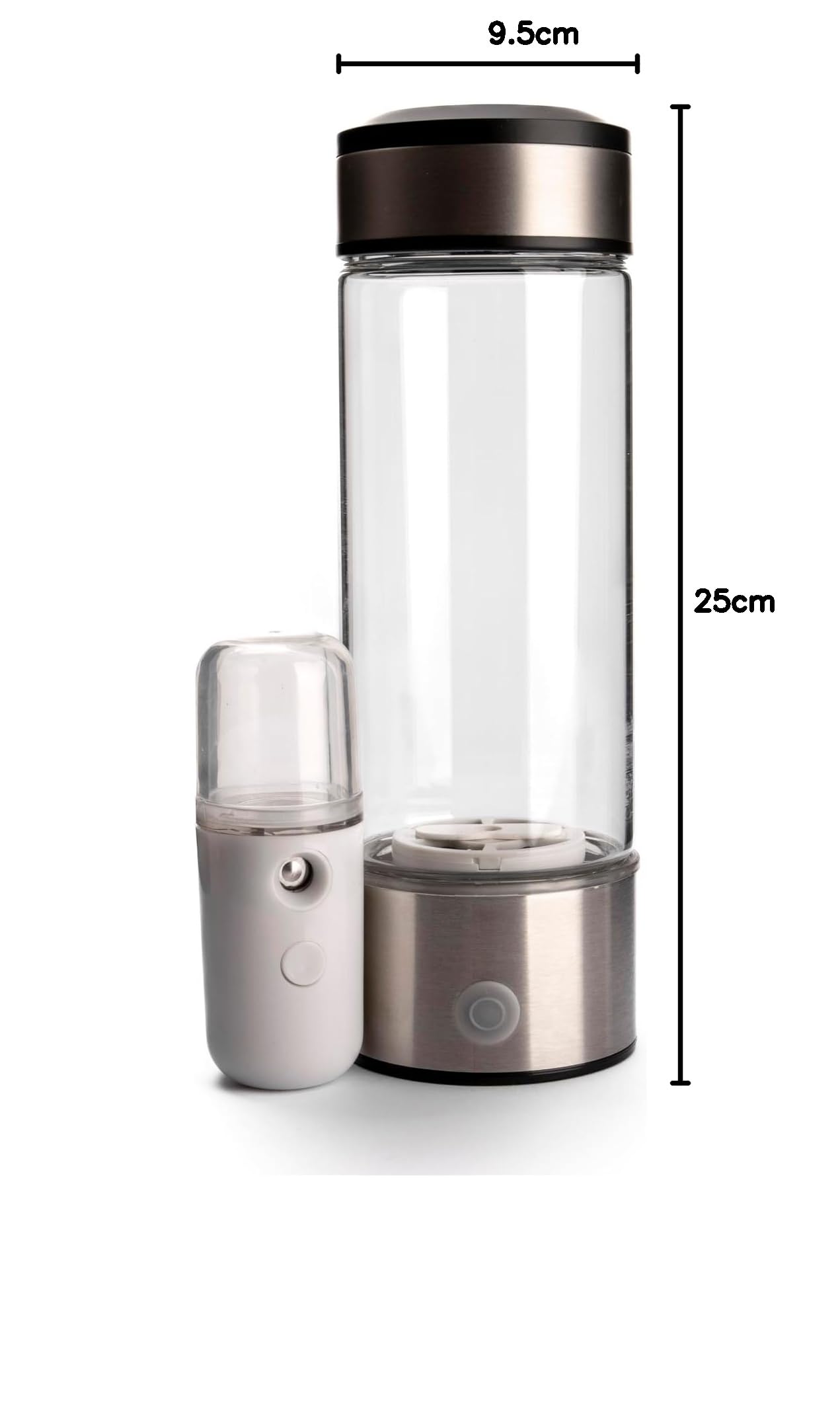 PACK Botella de Agua Hidrogenada + Vaporizador Facial, Generador Portátil de Agua Hidrogenada de 450 ml, Agua de Hidrógeno en Minutos, Botella Hidrogenadora para el Trabajo, Deporte, Regalos