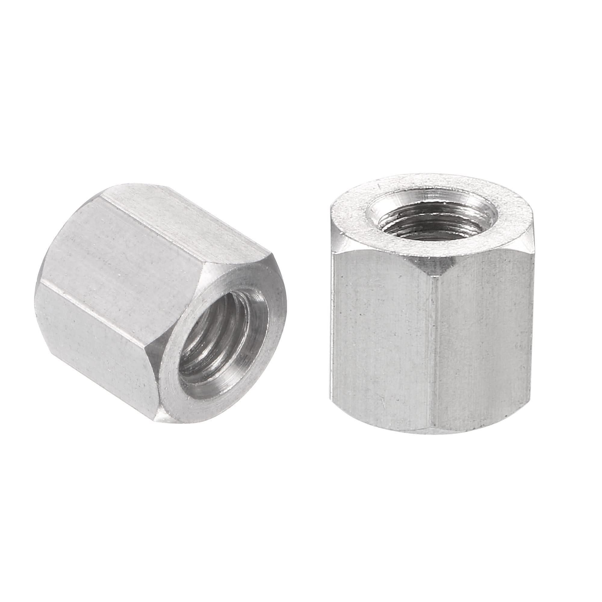 TA-VIGOR M6 x 20mm Hex Coupling Nuts, 304 Stainless Steel Threaded Rod Connector for Home Machine Industrial 5 Pcs