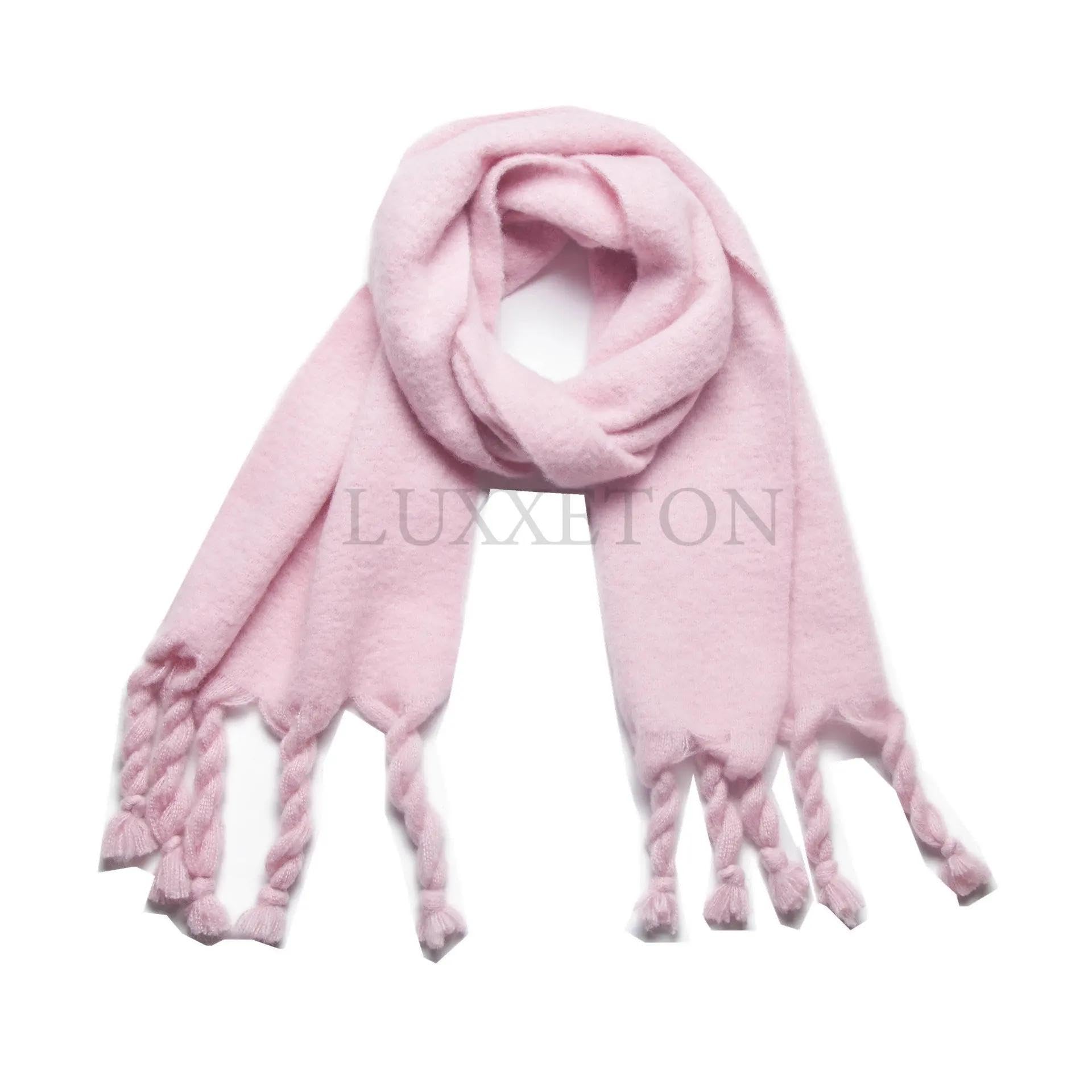 Schals Tücher Halstuch Scarf Winterschal Für Damen, Warm, Einfarbig, Foulard, Damenschals, Dicke, Weiche Decke, Große Quasten