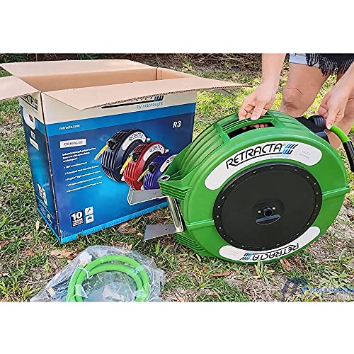Retractable 60Ft Garden Hose Reel, Heavy Duty Australian Industrial-Designed Garden Reel Built For The Consumer. Swivel Wall Mounted & Feeder Hose Included. Built In Australia. #TOP1