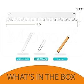 Miayork Runner Medal Hanger Display in White - Sturdy Marathon Medal Display Easy to Install-Race Medal Holder Wall Hanger for Sports Gymnastic,Soccer,Runner,Wrest,Football,Basketball