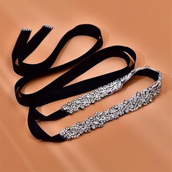 beaded dress belt Thin Bridal Belt,Wedding Belt,Crystal Rhinestone Belt,Gorgeous Beading –  AlineBridal