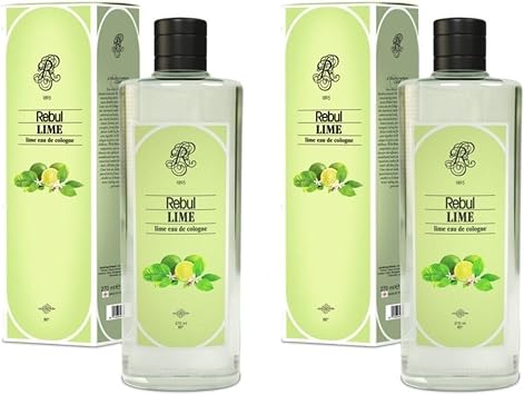 Rebul Lime Kolonya, 270 ml Cam  i e, 2 Adet Set