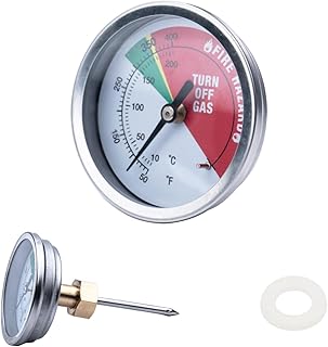 5070 Fryer Thermometer Dial for Bayou 2.5-gal 4-gal and 9-gal Fryers w/ 50˚-400˚F Range