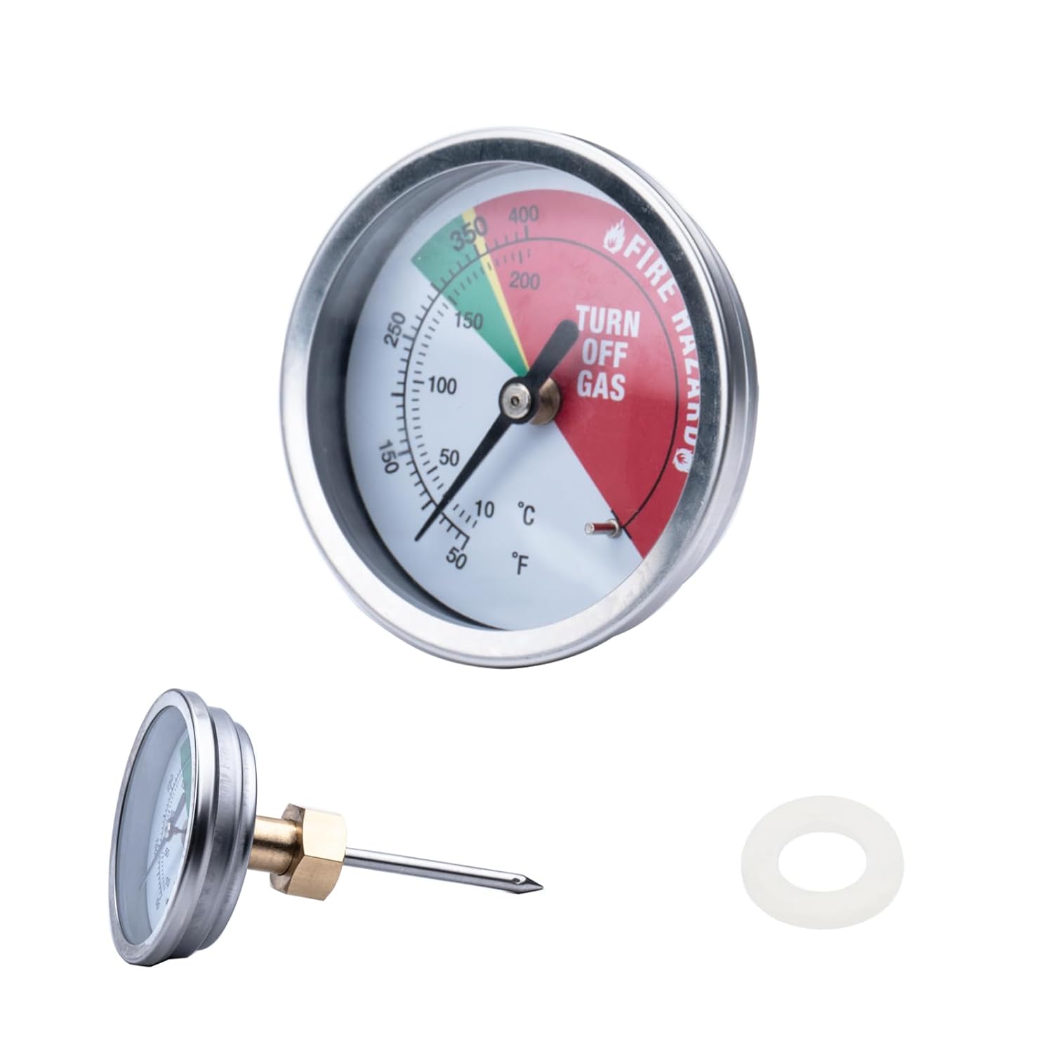 5070 Fryer Thermometer Dial for Bayou 2.5-gal 4-gal and 9-gal Fryers w/ 50˚-400˚F Range