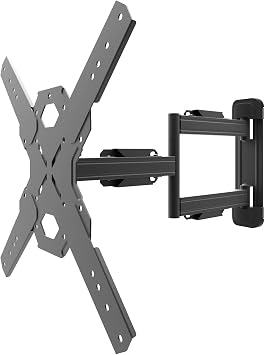 Kanto PS300 Full Motion Articulating TV Wall Mount for 26-inch to 60-inch TVs | Low Profile & 22 Extension | VESA Compatible up to 400 x 400 | Black