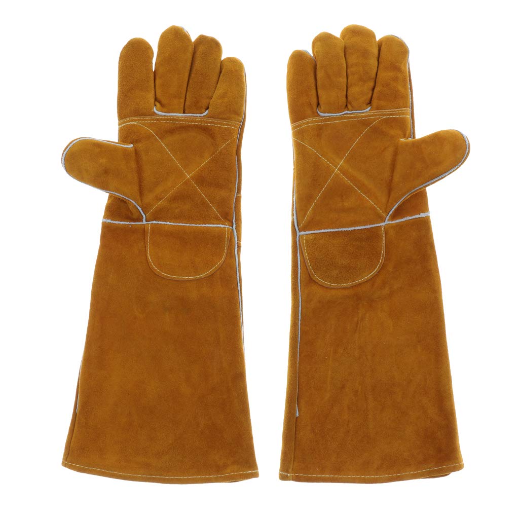 ETomey Guanti Resistenti al Calore/al Fuoco, Guanti da Giardinaggio, Guanti da Lavoro, 1 Paio AntiGraffio Anti-morso for Protezione dalla manipolazione della Lucertola Serpente