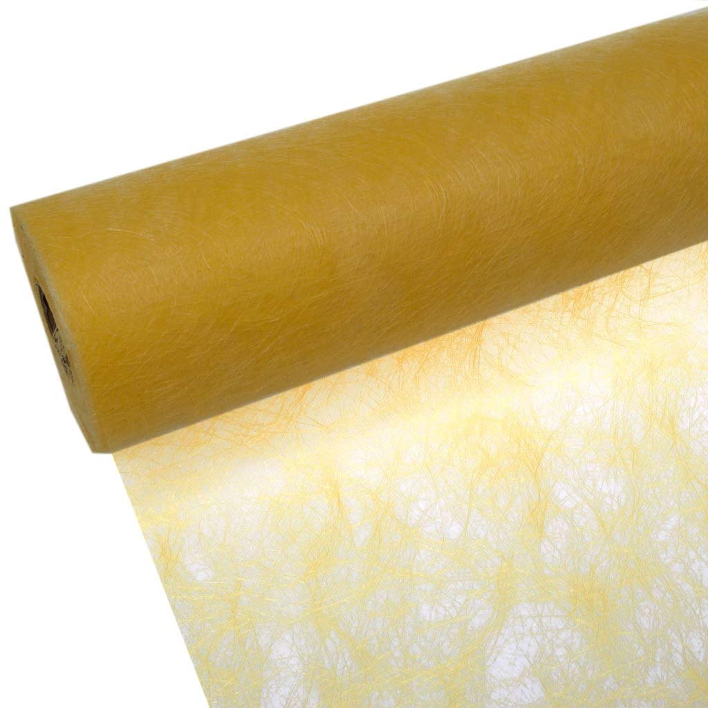 Chemin de table jaune Sizoflor en rouleau de 25m pour banquet