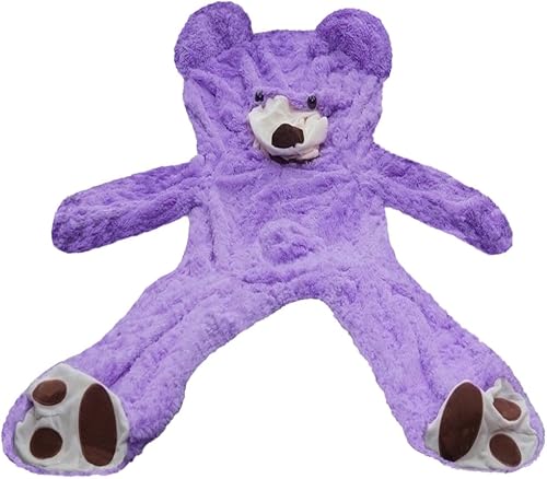 Funda de oso de peluche gigante de 6.5 pies, traje de disfraz de oso grande (no relleno), (morado, 6.6 ft)
