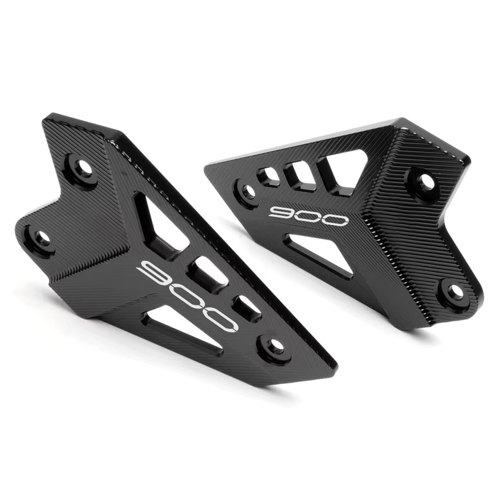 FootPeg Hintere Fußrasten Set Für Z900 Z 900 2017-2023 2024 Motorrad Fersenschoner Protektor Zubehör CNC Aluminiumlegierung (Schwarz)