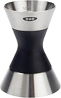 OXO SteeL Double Jigger: Stainless Steel Bar Tool with Non-Slip Grip & Precise Oz Measurements