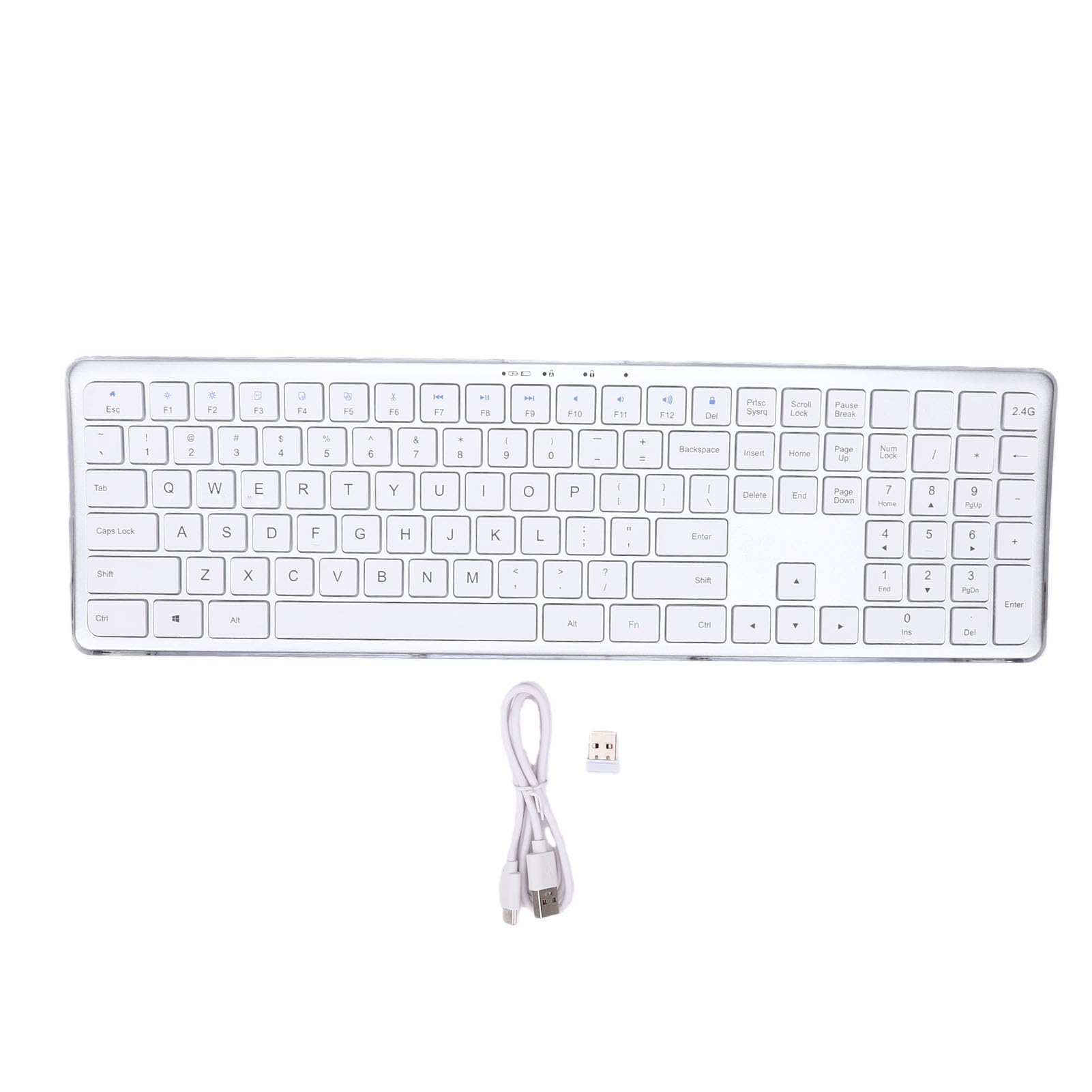 Bezprzewodowa Ergonomiczna Klawiatura Pełnowymiarowa ładowalna z