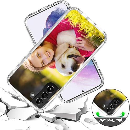 Vista 152 de Funda transparente 3 en 1 diseñada para teléfono Galaxy S21, Plus/Ultra/FE 5G Samsung, capas protectoras híbridas [protector de pantalla] Borrar 05