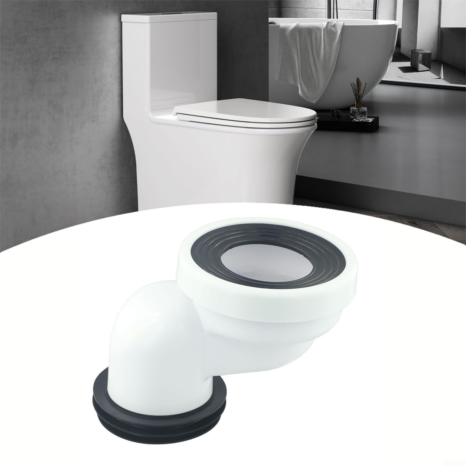 Buse de raccordement WC droite et excentrique, matériau PVC (D)