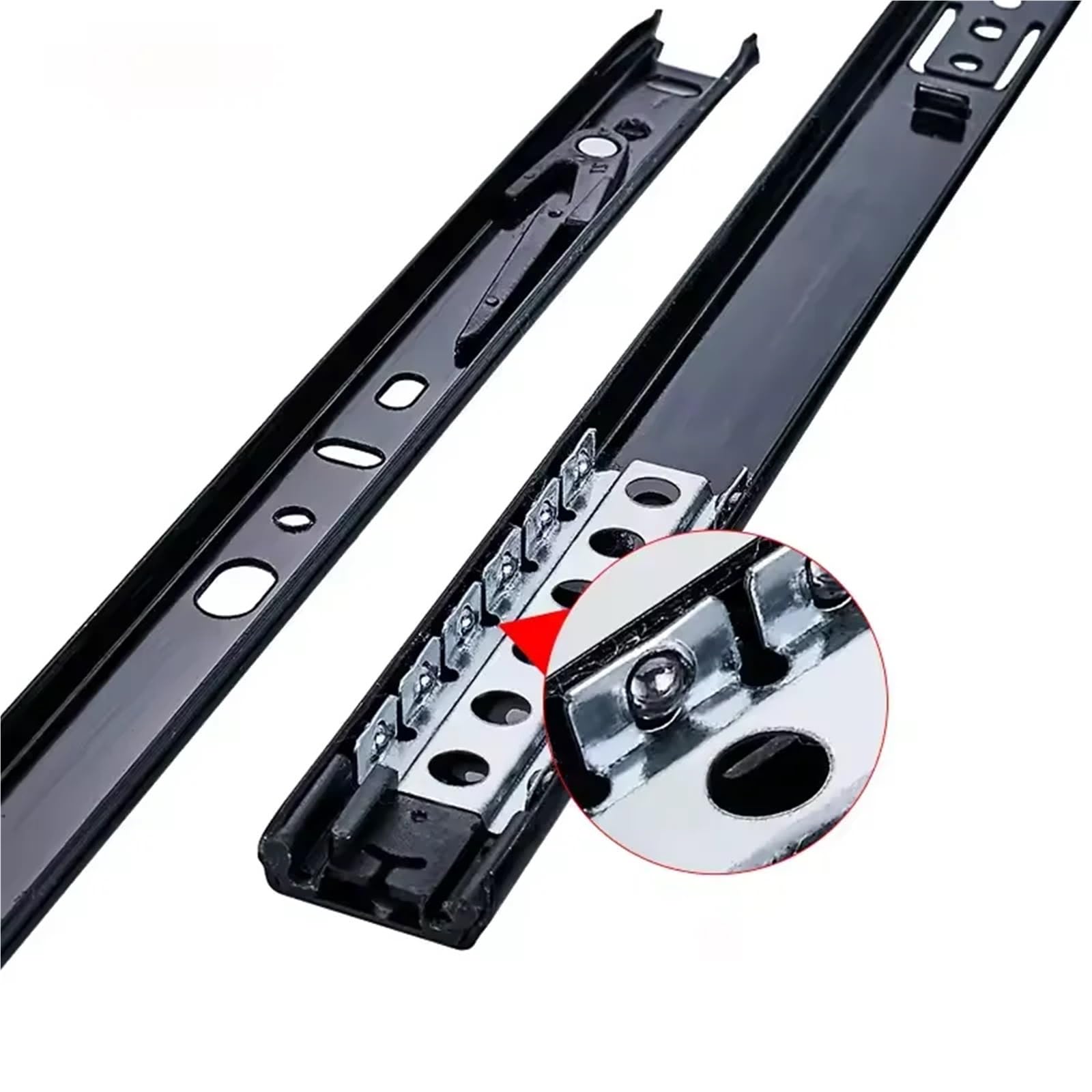 Guida for cassetto ispessita da 4 pezzi - for a tre sezioni in acciaio laminato a freddo, hardware pratico for cassetti di casa, ufficio e cucina per Cassetto(Color 1,30cm-12inch)