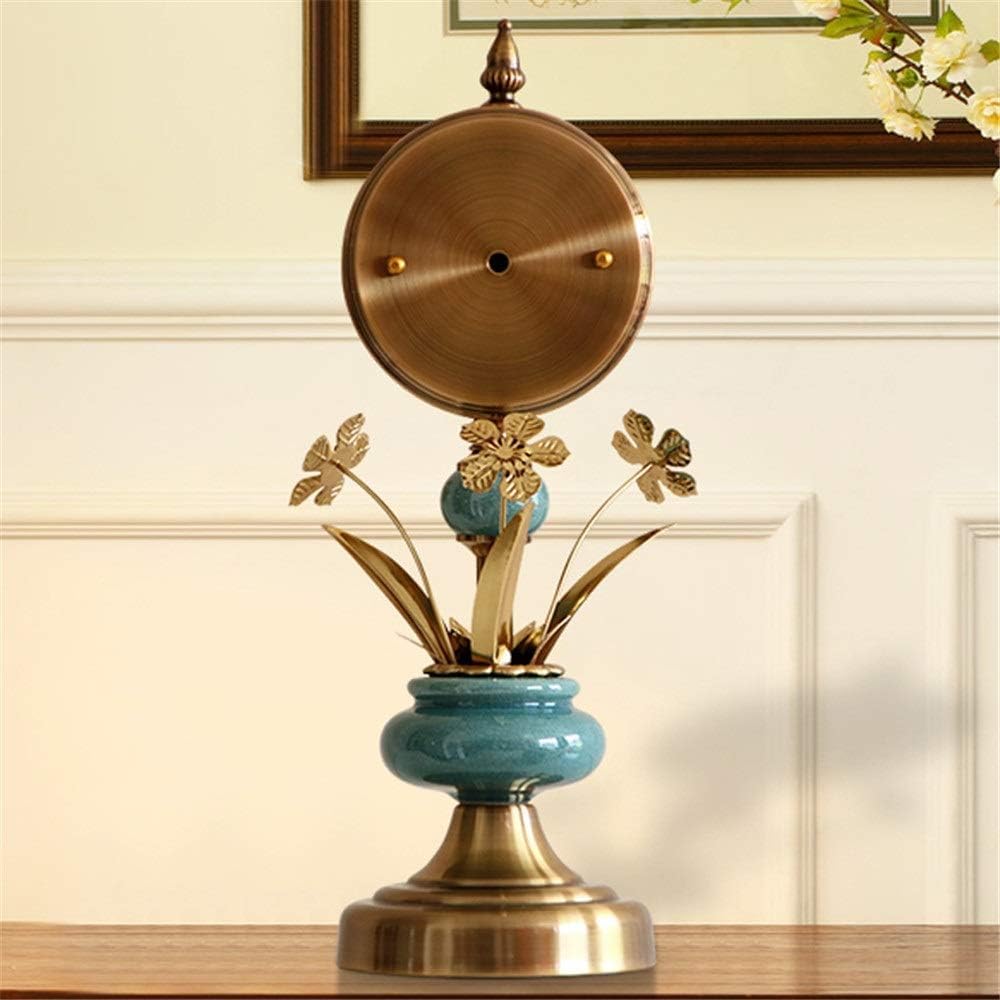 Retro Mantel Clock Desk Nordic Ornaments Living Room Desktop Mute for Bedroom Office,