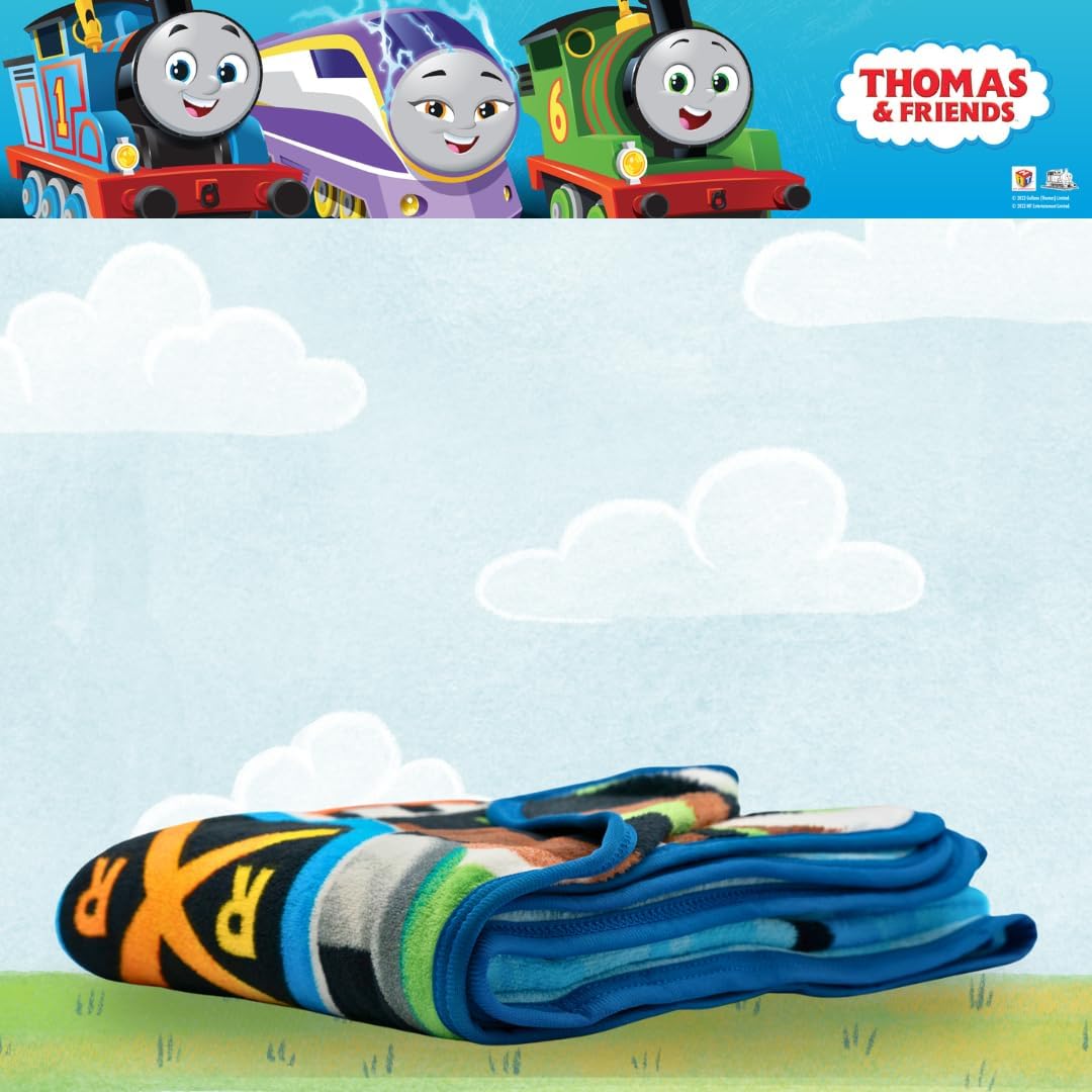 Thomas and Friends Kids Bedding Super Soft Micro Raschel Throw, 46 in x 60 in, (Official Licensed Product) by Franco