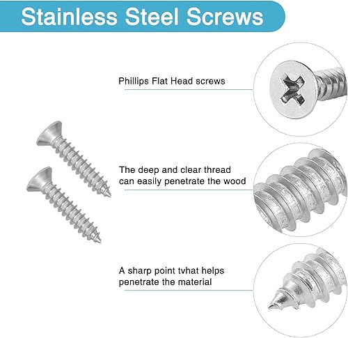 Miniatura 3 de 8 soportes de marco de metal plano en forma de L de 1.65 x 1.65 pulgadas, soporte de esquina de ángulo recto de 90 grados, placa de reparación de