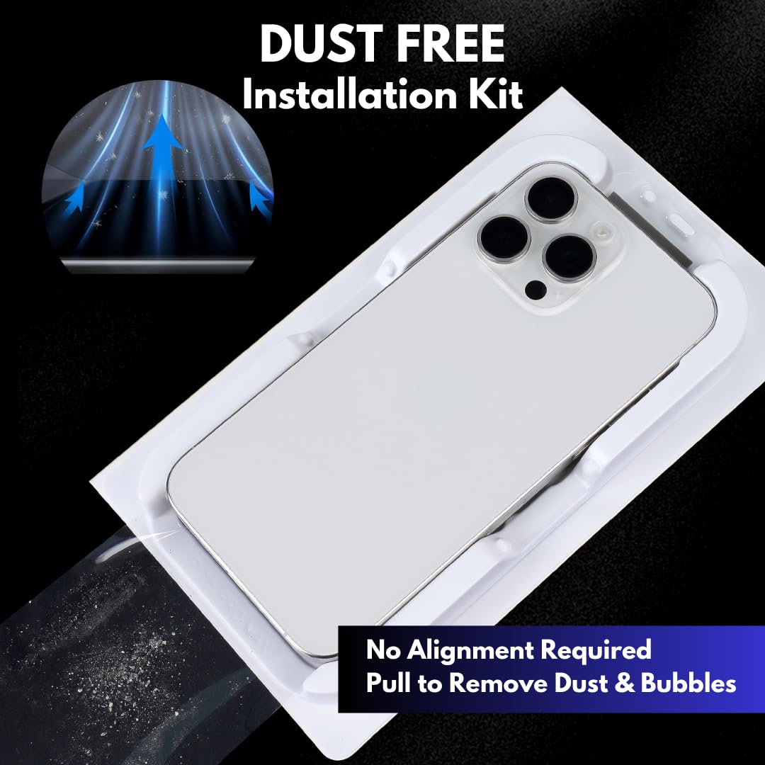 SU.Protect Privacy Panzerglas Schutzfolie für iPhone 16 Pro Max - 3 Stück Anti-Spionage Sichtschutzschild, Kratzfest, Abdeckung von Kante zu Kante, HD Klarheit, Touch Responsive