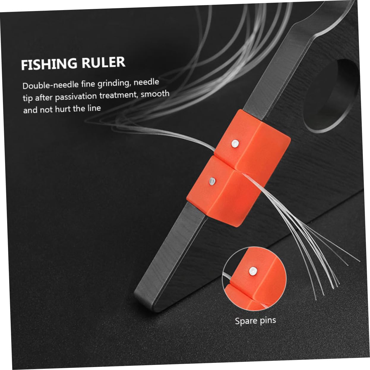 Toddmomy 2juegos Herramientas para Atar De Pesca Regla Magnética y Clip De Línea Dispositivo para Medir y Atar Cuerdas De Pesca para Pescadores