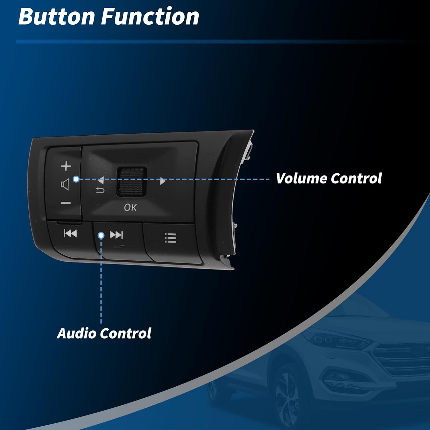 Steering Wheel Cruise Control Rocker Switch Button Left Side for Nissan Rogue Pathfinder 2021-2024 No.25550-6RF2B/25550-6RF2C/25550-6RF2A