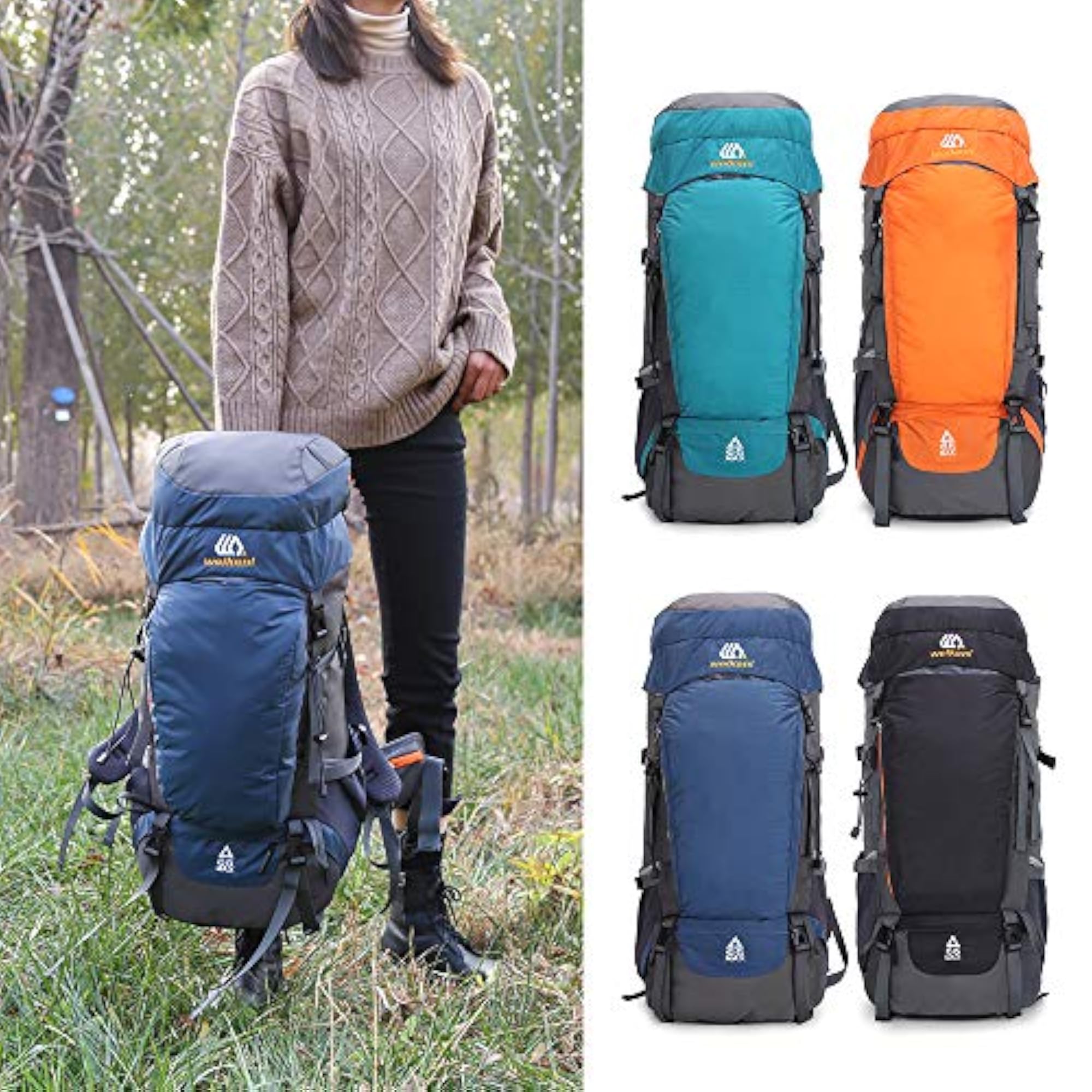 65L Hiking Backpack for Outdoor Travel
