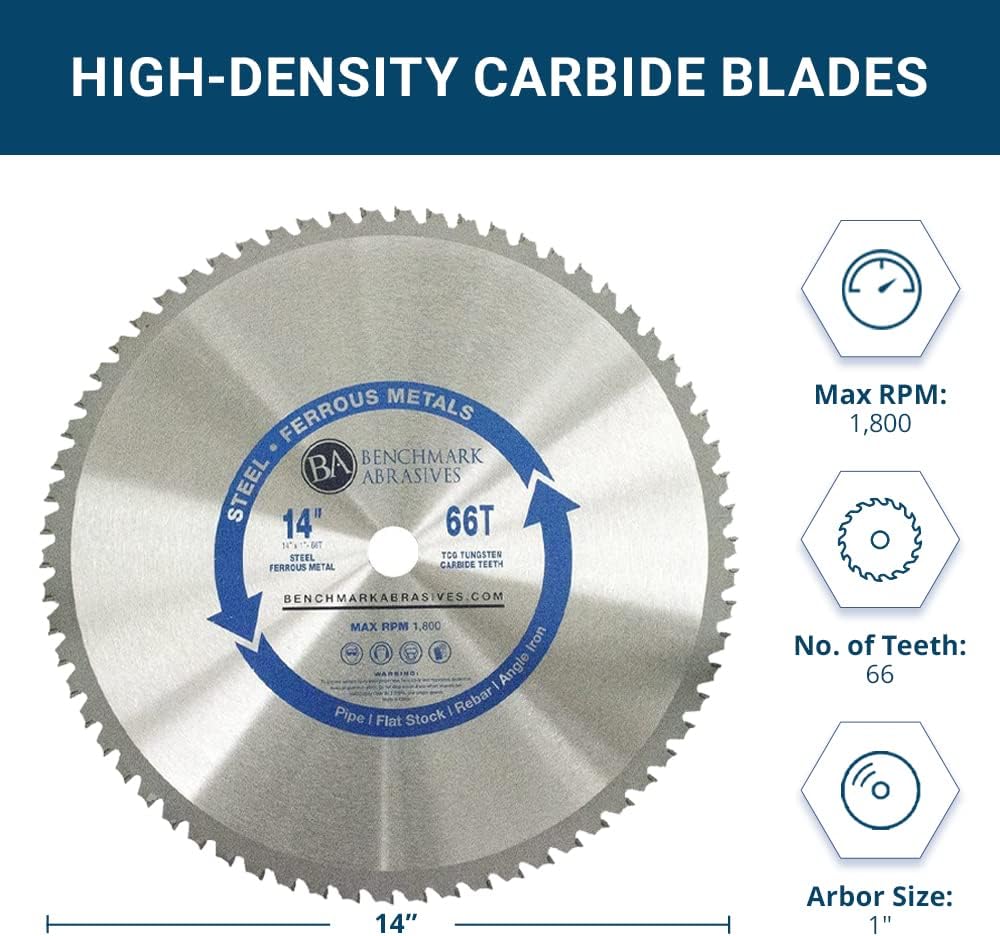 Uр Tо 60% оƒƒ Benchmark Abrasives 14 66 Tooth Tungsten Carbid Tips Saw Blade for Thin Steel and Ferrous Metals 🔥 Crаzу Dеаlѕ Benchmark Abrasives 14 66 Tooth Tungsten Carbid Tips Saw Blade for Thin Steel and Ferrous Metals