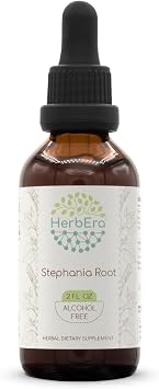 HerbEra Stephania Root Alcohol-Free Herbal Extract Tincture, Concentrated Liquid Drops Natural Stephania Tetrandra Dried Root 2 fl oz