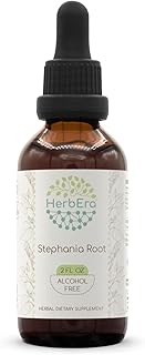 HerbEra Stephania Root B60 Alcohol-Free Herbal Extract Tincture, Concentrated Liquid Drops Natural Stephania Root (Stephania Tetrandra) Dried Root (2 fl oz)